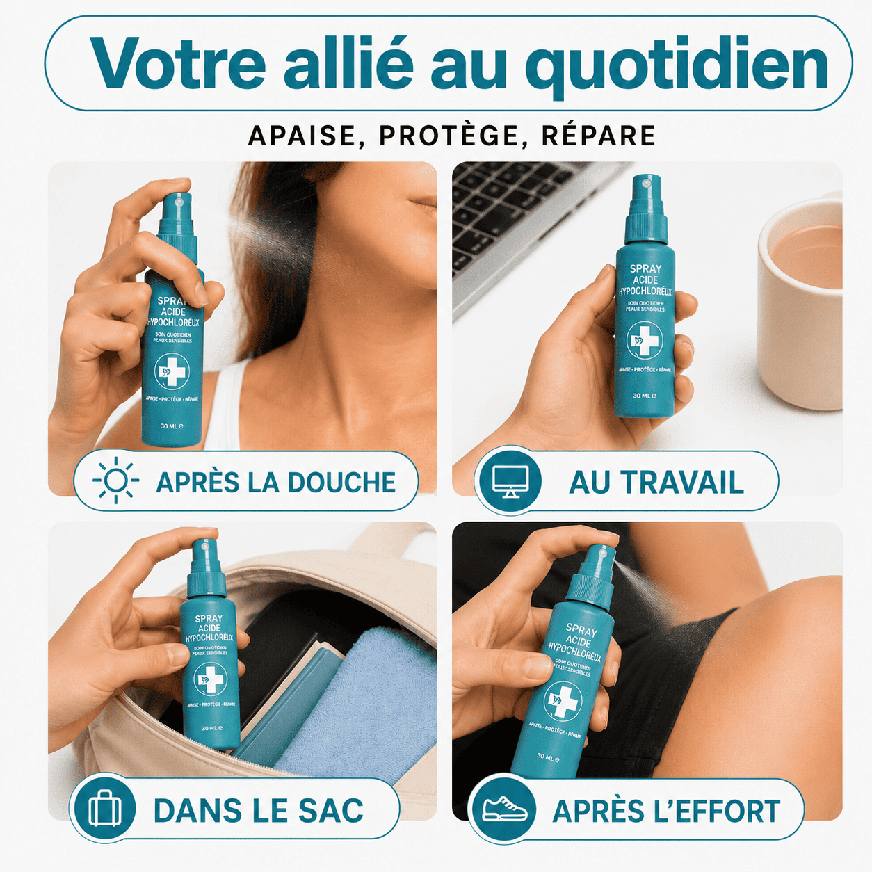 Spray SOS : Élimine la bactérie responsable de l'eczéma